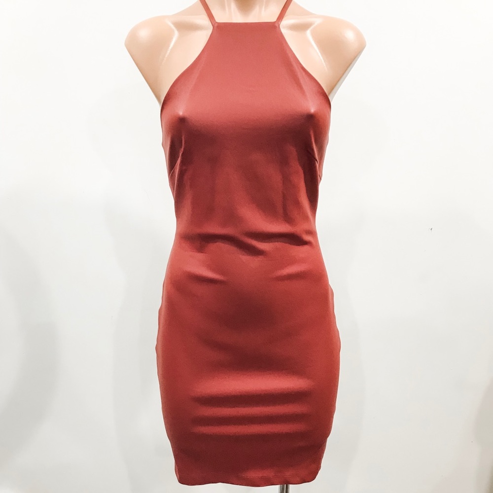 NEW! Guess Deep Red Bodycon Sexy Club Dress S
